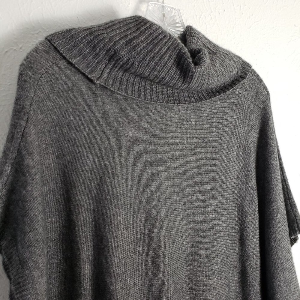 Halogen Wool & Cashmere Blend Cowl Neck Poncho - Picture 4 of 8